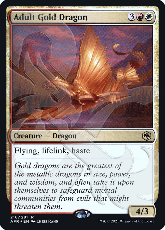 Adult Gold Dragon (Ampersand Promo) [Dungeons & Dragons: Adventures in the Forgotten Realms Promos] | Play N Trade Winnipeg