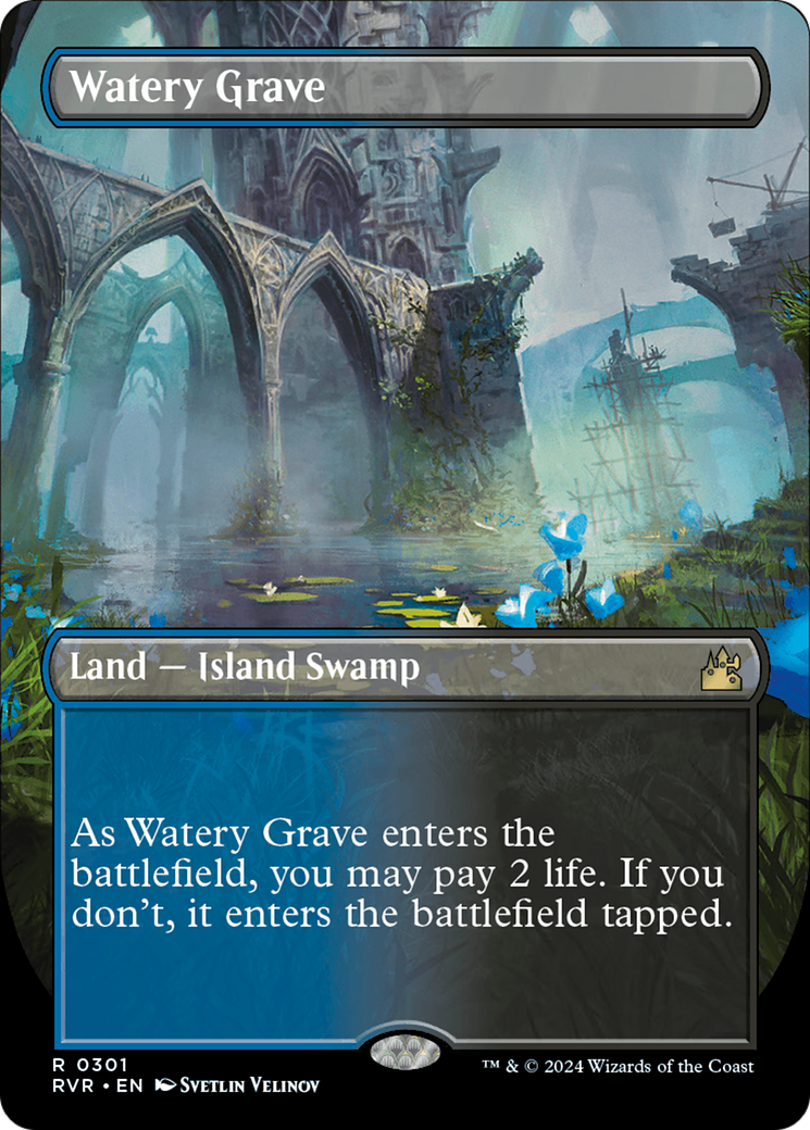 Watery Grave (Borderless) [Ravnica Remastered] | Play N Trade Winnipeg