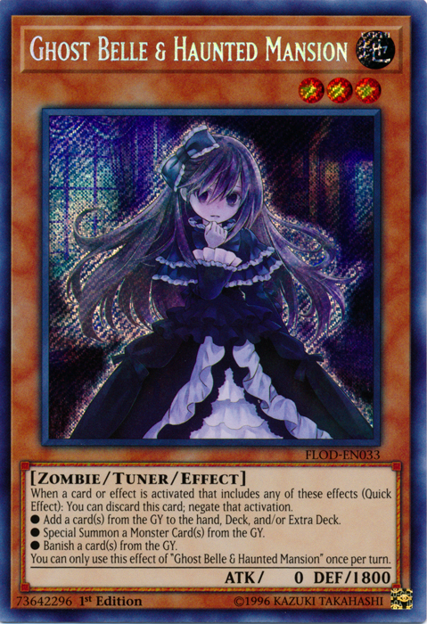 Ghost Belle & Haunted Mansion [FLOD-EN033] Secret Rare | Play N Trade Winnipeg