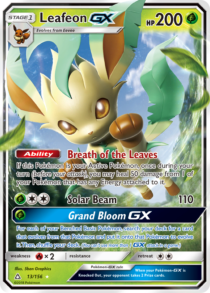 Leafeon GX (13/156) [Sun & Moon: Ultra Prism] | Play N Trade Winnipeg