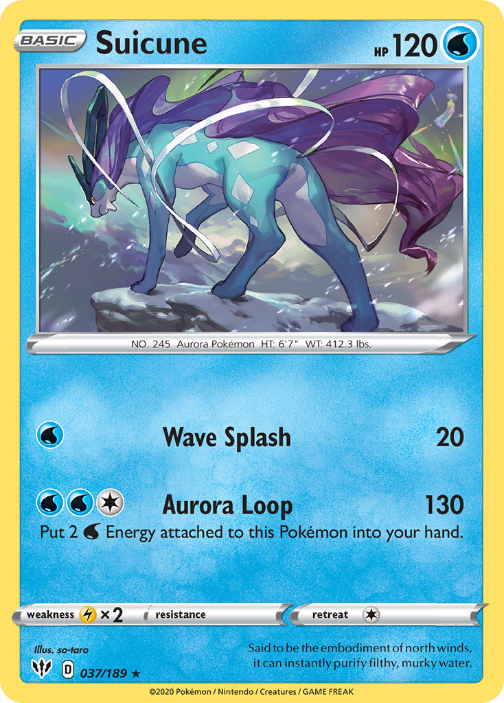 Suicune (037/189) [Sword & Shield: Darkness Ablaze] | Play N Trade Winnipeg