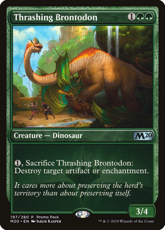 Thrashing Brontodon (Promo Pack) [Core Set 2020 Promos] | Play N Trade Winnipeg