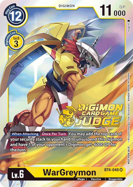 WarGreymon [BT4-048] (Judge Pack 1) [Great Legend Promos] | Play N Trade Winnipeg