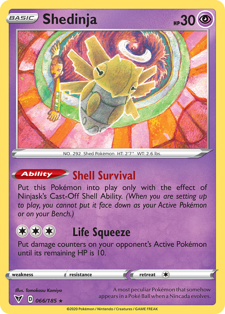 Shedinja (066/185) [Sword & Shield: Vivid Voltage] | Play N Trade Winnipeg