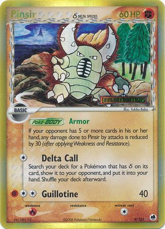 Pinsir (9/101) (Delta Species) (Stamped) [EX: Dragon Frontiers] | Play N Trade Winnipeg