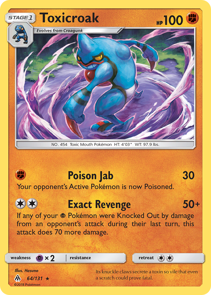 Toxicroak (64/131) [Sun & Moon: Forbidden Light] | Play N Trade Winnipeg