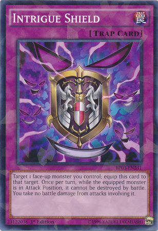 Intrigue Shield [BP03-EN231] Shatterfoil Rare | Play N Trade Winnipeg
