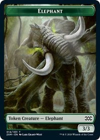 Elephant // Tuktuk the Returned Double-sided Token [Double Masters Tokens] | Play N Trade Winnipeg