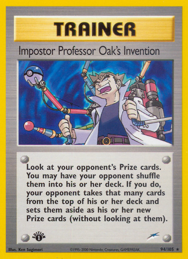 Impostor Professor Oak's Invention (94/105) [Neo Destiny 1st Edition] | Play N Trade Winnipeg