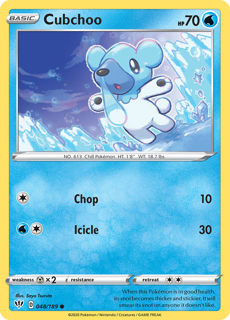 Cubchoo (048/189) [Sword & Shield: Darkness Ablaze] | Play N Trade Winnipeg