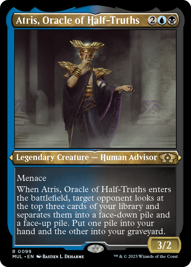 Atris, Oracle of Half-Truths (Foil Etched) [Multiverse Legends] | Play N Trade Winnipeg