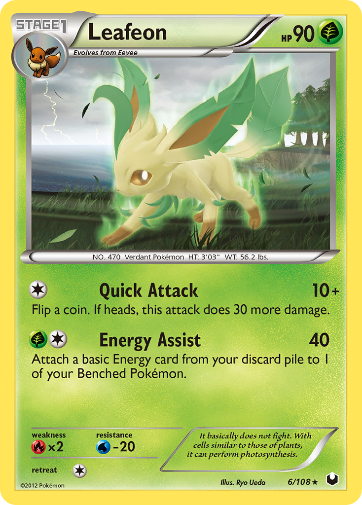 Leafeon (6/108) [Black & White: Dark Explorers] | Play N Trade Winnipeg