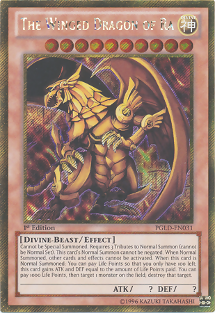 The Winged Dragon of Ra [PGLD-EN031] Gold Secret Rare | Play N Trade Winnipeg