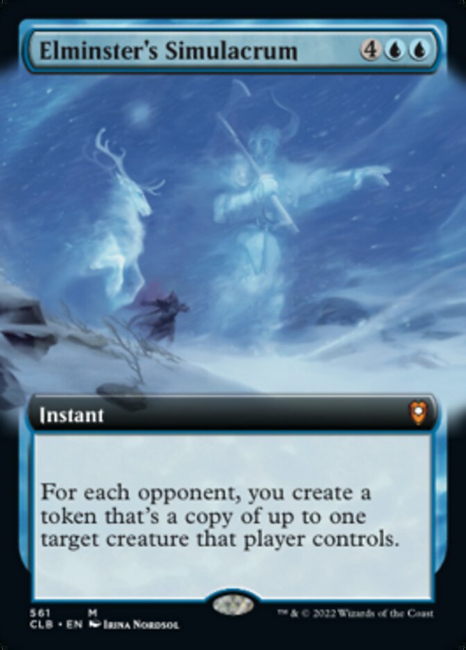 Elminster's Simulacrum (Extended Art) [Commander Legends: Battle for Baldur's Gate] | Play N Trade Winnipeg