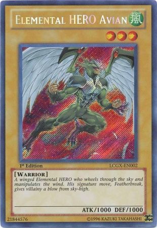 Elemental HERO Avian (Alternate Art) [LCGX-EN002] Secret Rare | Play N Trade Winnipeg