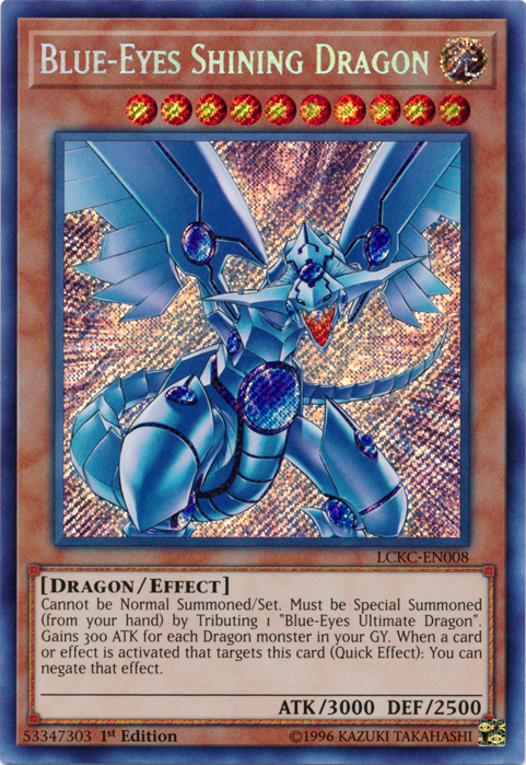 Blue-Eyes Shining Dragon [LCKC-EN008] Secret Rare | Play N Trade Winnipeg