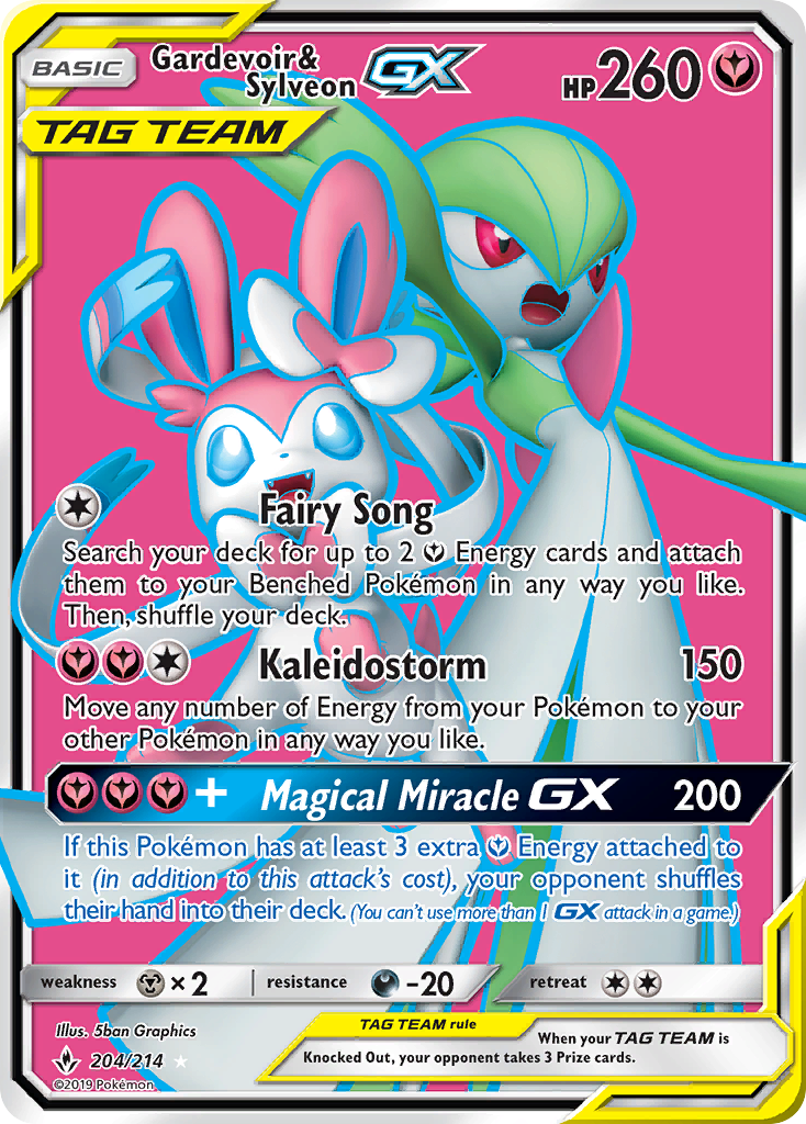 Gardevoir & Sylveon GX (204/214) [Sun & Moon: Unbroken Bonds] | Play N Trade Winnipeg