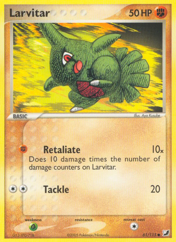 Larvitar (61/115) [EX: Unseen Forces] | Play N Trade Winnipeg