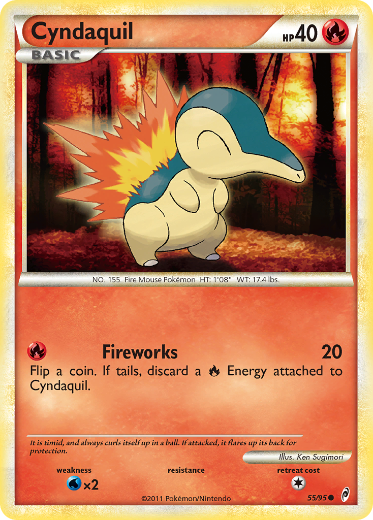 Cyndaquil (55/95) [HeartGold & SoulSilver: Call of Legends] | Play N Trade Winnipeg