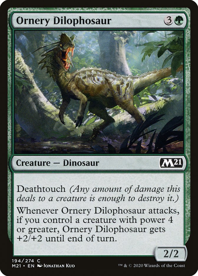 Ornery Dilophosaur [Core Set 2021] | Play N Trade Winnipeg