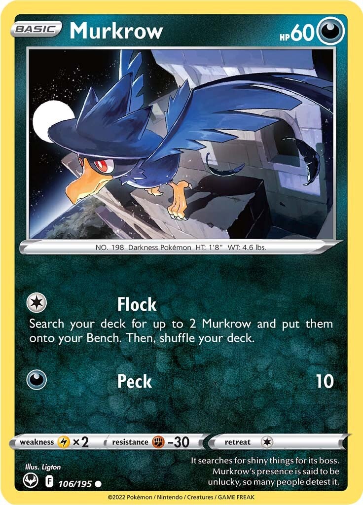 Murkrow (106/195) [Sword & Shield: Silver Tempest] | Play N Trade Winnipeg