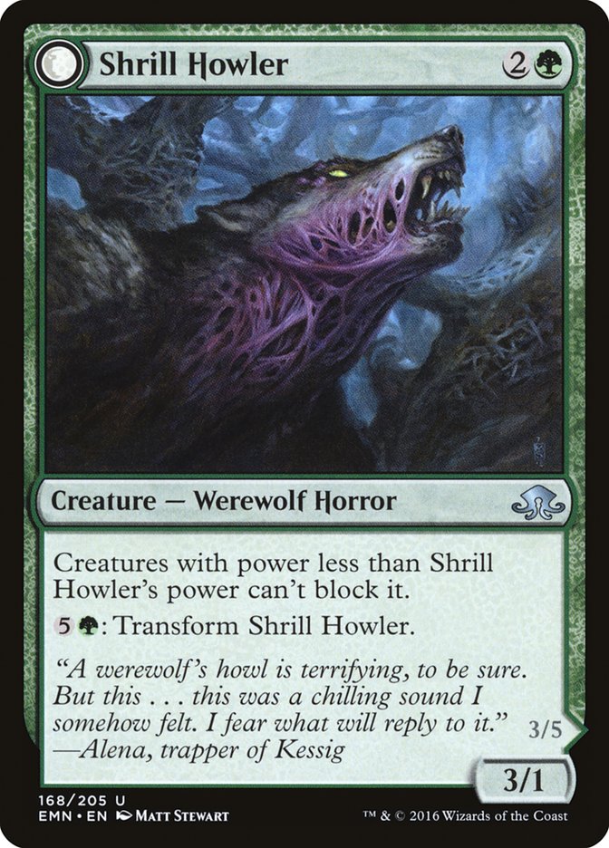 Shrill Howler // Howling Chorus [Eldritch Moon] | Play N Trade Winnipeg