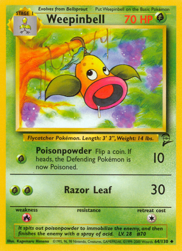 Weepinbell (64/130) [Base Set 2] | Play N Trade Winnipeg