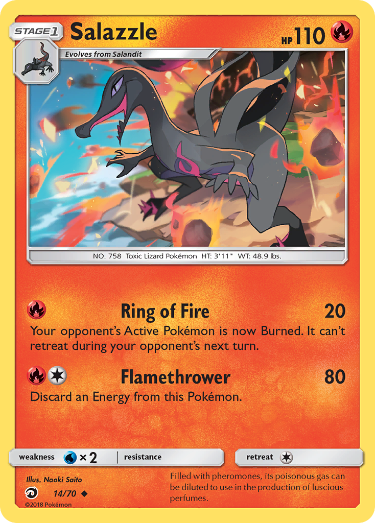 Salazzle (14/70) [Sun & Moon: Dragon Majesty] | Play N Trade Winnipeg