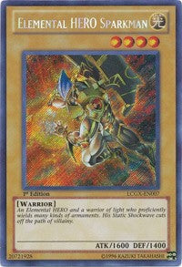 Elemental HERO Sparkman (Alternate Art) [LCGX-EN007] Secret Rare | Play N Trade Winnipeg
