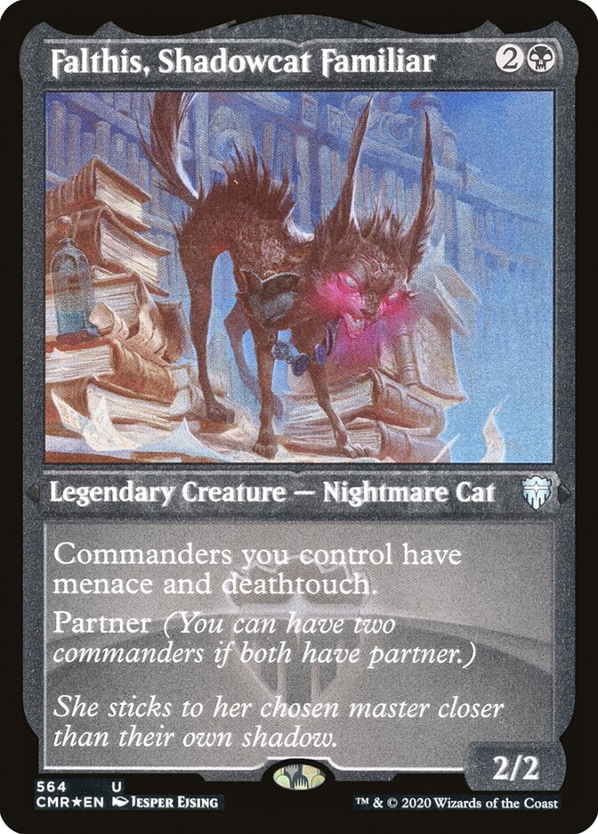 Falthis, Shadowcat Familiar (Etched) [Commander Legends] | Play N Trade Winnipeg