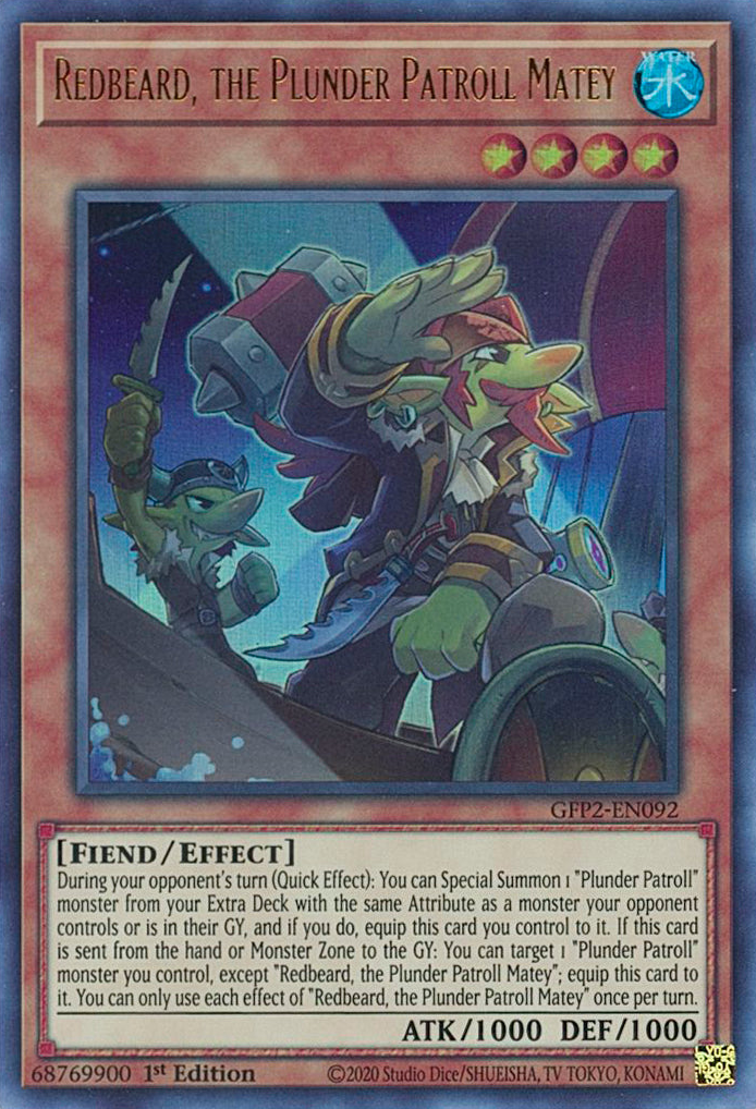 Redbeard, the Plunder Patroll Matey [GFP2-EN092] Ultra Rare | Play N Trade Winnipeg