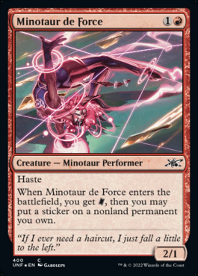 Minotaur de Force (Galaxy Foil) [Unfinity] | Play N Trade Winnipeg