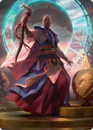 Teferi, Who Slows the Sunset Art Card [Innistrad: Midnight Hunt Art Series] | Play N Trade Winnipeg