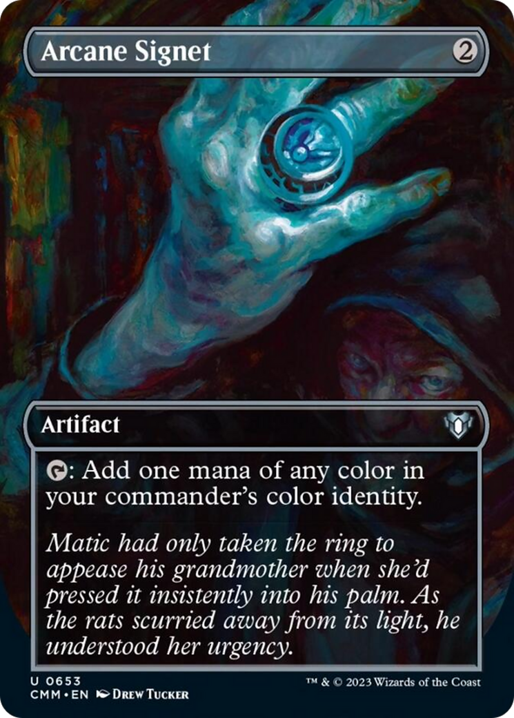 Arcane Signet (Borderless Alternate Art) [Commander Masters] | Play N Trade Winnipeg