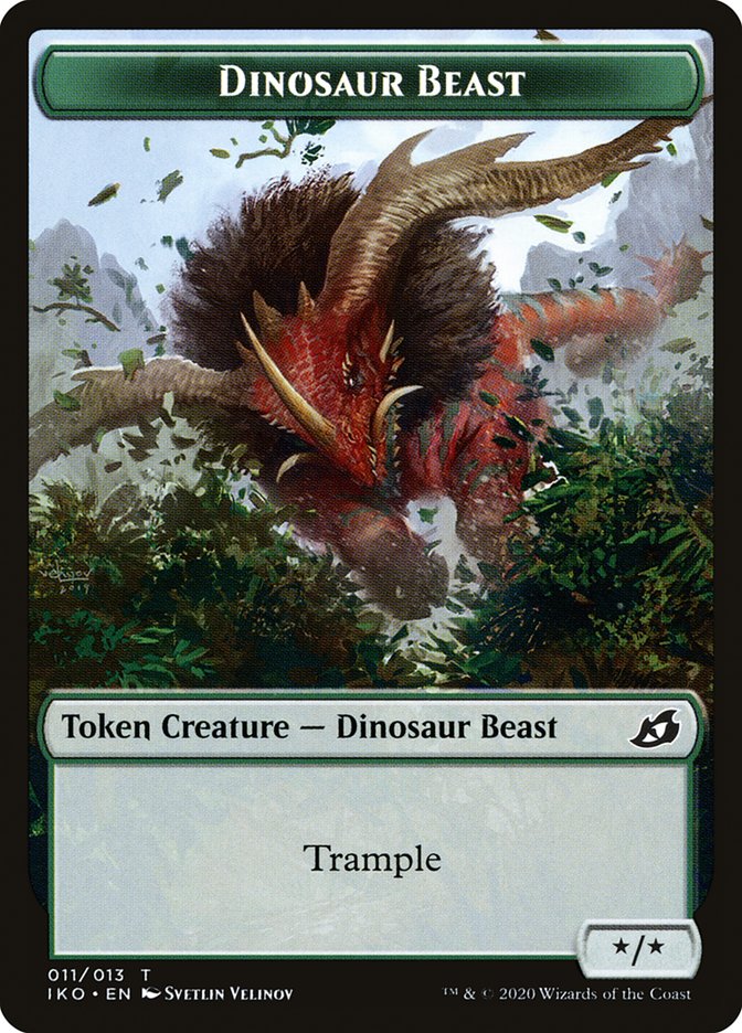 Dinosaur Beast [Ikoria: Lair of Behemoths Tokens] | Play N Trade Winnipeg