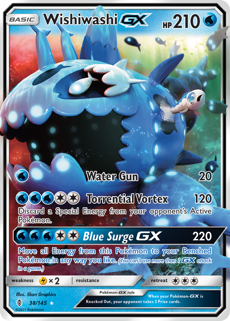 Wishiwashi GX (38/145) [Sun & Moon: Guardians Rising] | Play N Trade Winnipeg