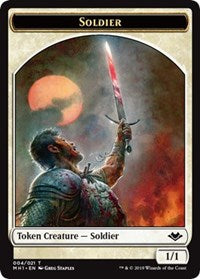 Soldier (004) // Emblem - Serra the Benevolent (020) Double-sided Token [Modern Horizons Tokens] | Play N Trade Winnipeg