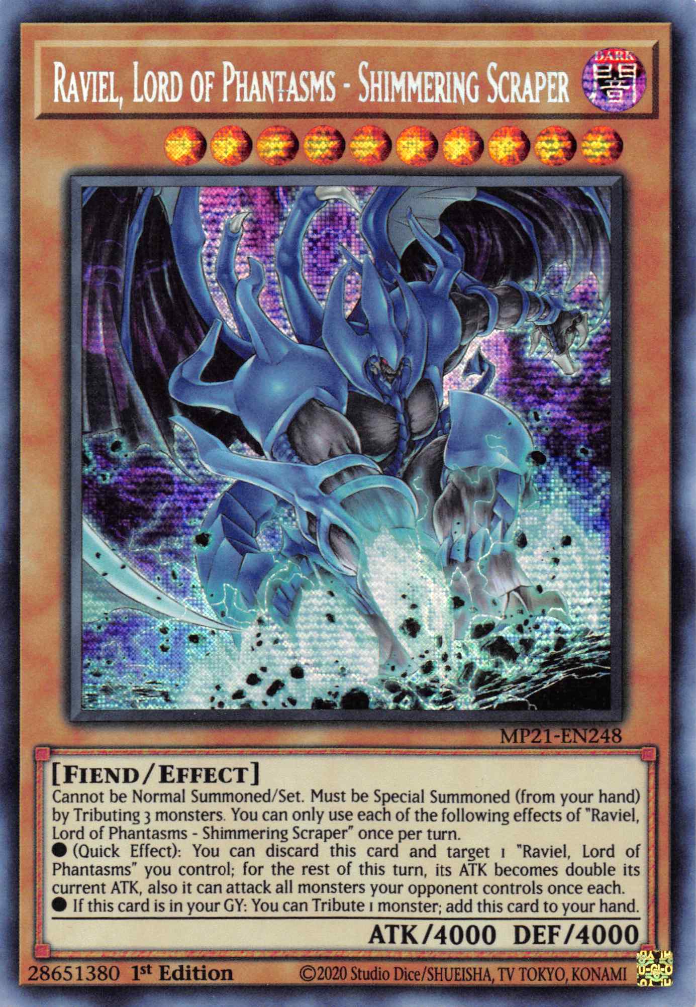 Raviel, Lord of Phantasms - Shimmering Scraper [MP21-EN248] Prismatic Secret Rare | Play N Trade Winnipeg