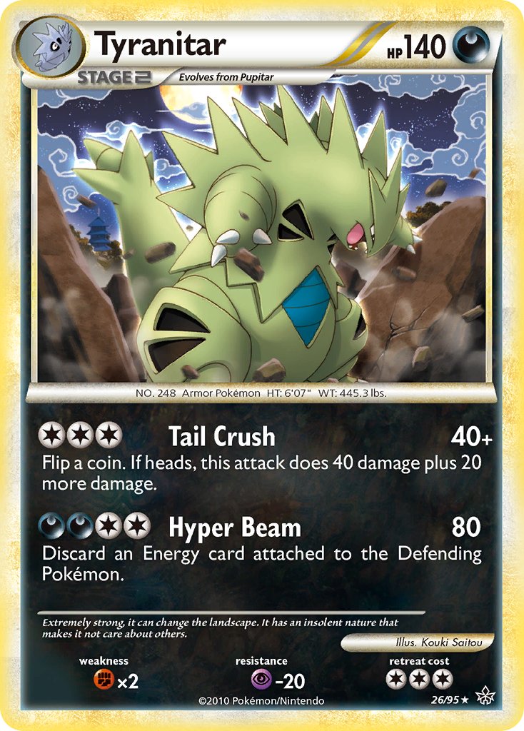 Tyranitar (26/95) (Theme Deck Exclusive) [HeartGold & SoulSilver: Unleashed] | Play N Trade Winnipeg