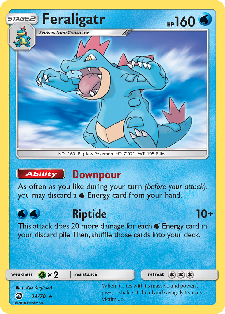 Feraligatr (24/70) [Sun & Moon: Dragon Majesty] | Play N Trade Winnipeg