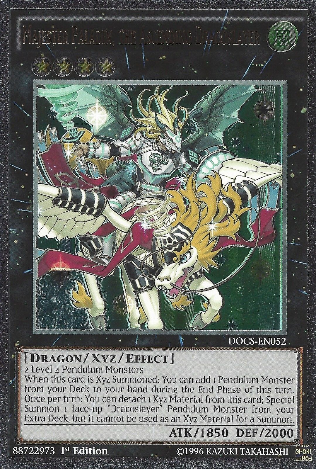 Majester Paladin, the Ascending Dracoslayer (UTR) [DOCS-EN052] Ultimate Rare | Play N Trade Winnipeg