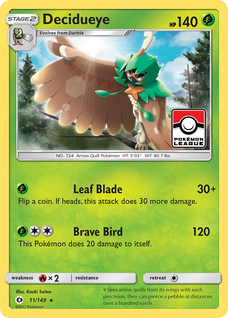 Decidueye (11/149) [Sun & Moon: Base Set] | Play N Trade Winnipeg