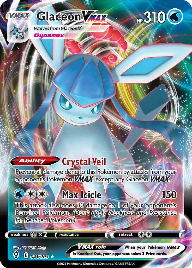 Glaceon VMAX (041/203) [Sword & Shield: Evolving Skies] | Play N Trade Winnipeg