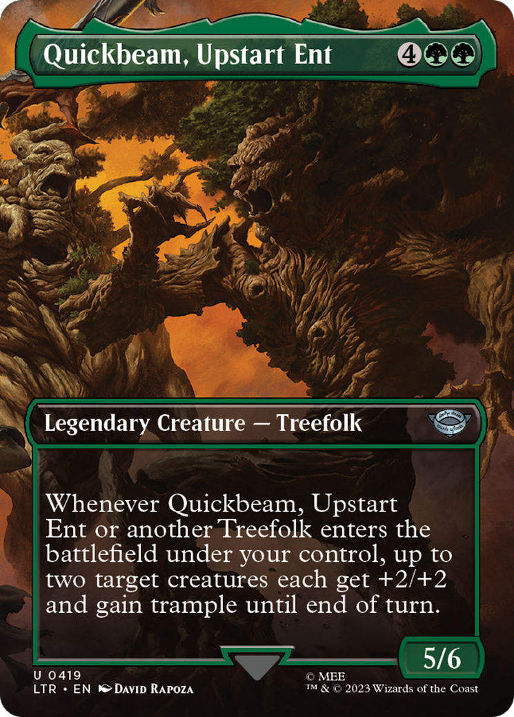 Quickbeam, Upstart Ent (Borderless Alternate Art) [The Lord of the Rings: Tales of Middle-Earth] | Play N Trade Winnipeg