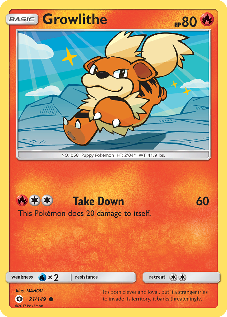 Growlithe (21/149) [Sun & Moon: Base Set] | Play N Trade Winnipeg