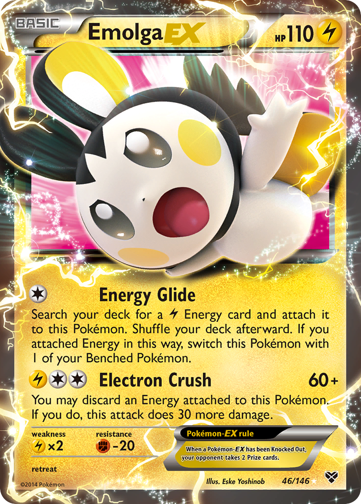 Emolga EX (46/146) [XY: Base Set] | Play N Trade Winnipeg