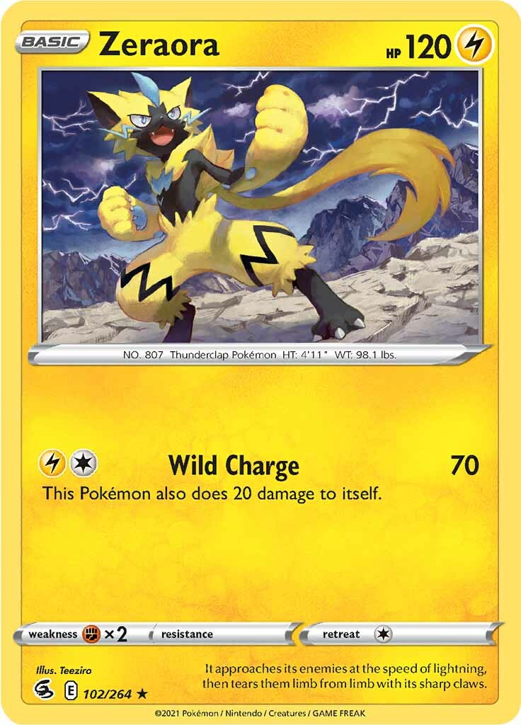 Zeraora (102/264) [Sword & Shield: Fusion Strike] | Play N Trade Winnipeg