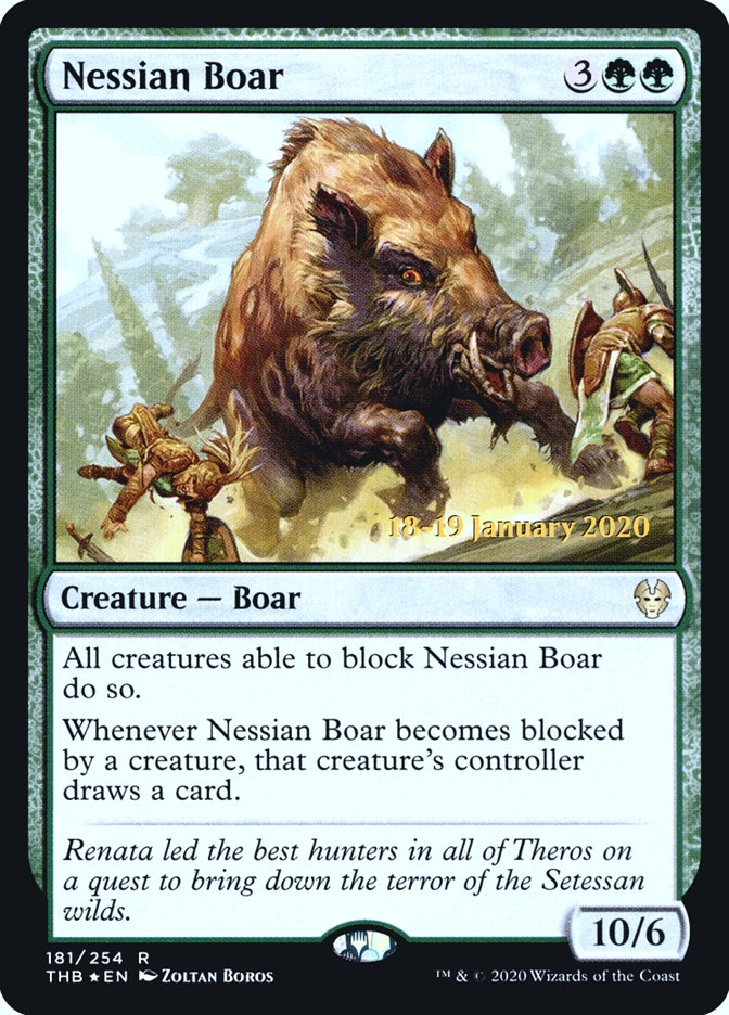 Nessian Boar [Theros Beyond Death Prerelease Promos] | Play N Trade Winnipeg