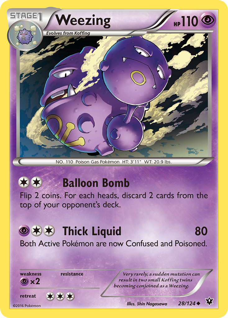 Weezing (28/124) [XY: Fates Collide] | Play N Trade Winnipeg