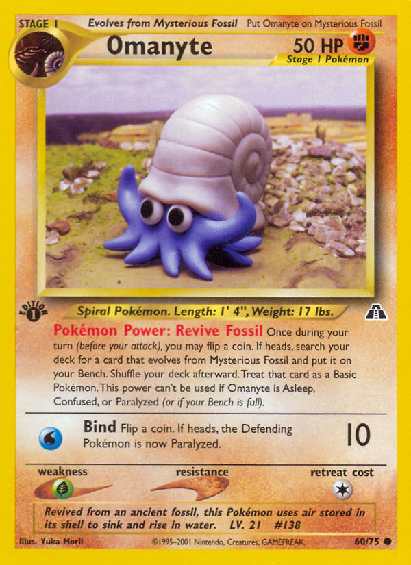 Omanyte (60/75) [Neo Discovery 1st Edition] | Play N Trade Winnipeg